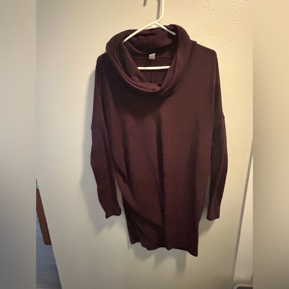 Old navy Cowl Neck Merlot color sweater dress